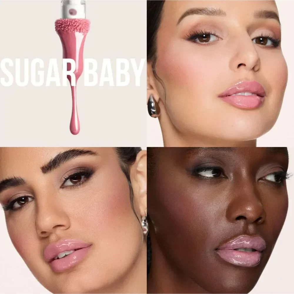 NIB Huda Beauty Faux Filler Extra Shine Lip Gloss in Sugar Baby